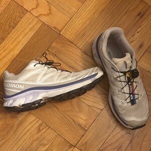 Salomon White and Gray Trail Shoes